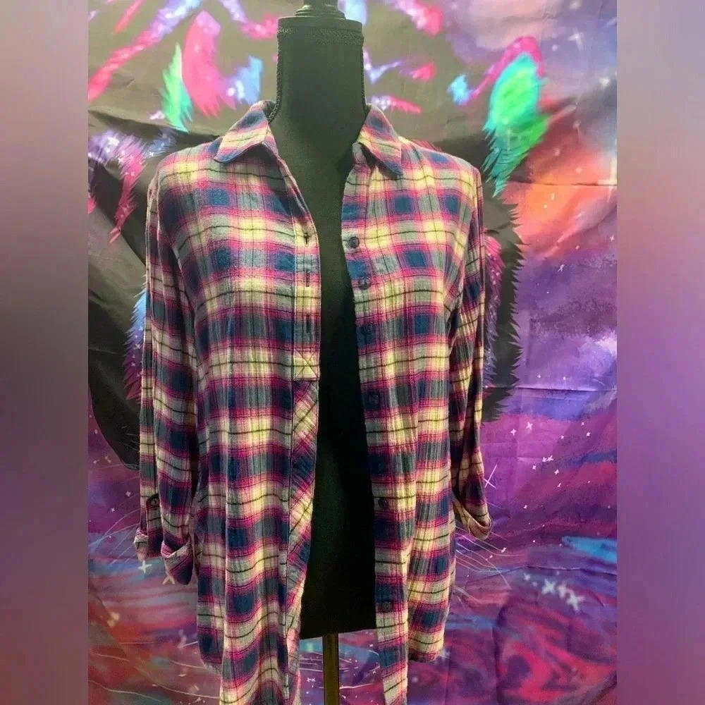🤑MAPA Plaid Button-Up Shirt - Cozy Flannel Top
